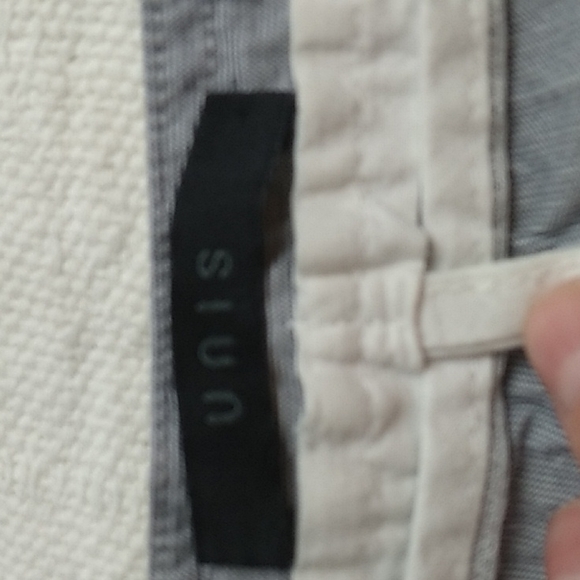 Unis Women's Shorts size 36 waist. Blue and White striped button fly with a tie. - Picture 3 of 7